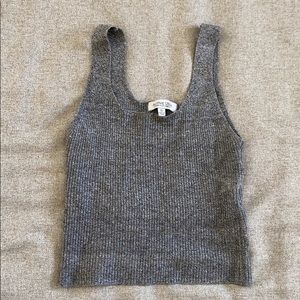 Gray active-wear crop top